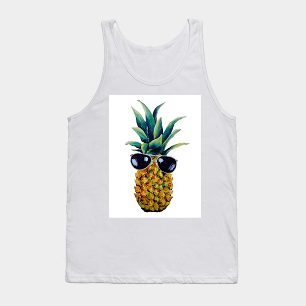 Pineapple Wearing Sunglasses Tank Top by monitdesign